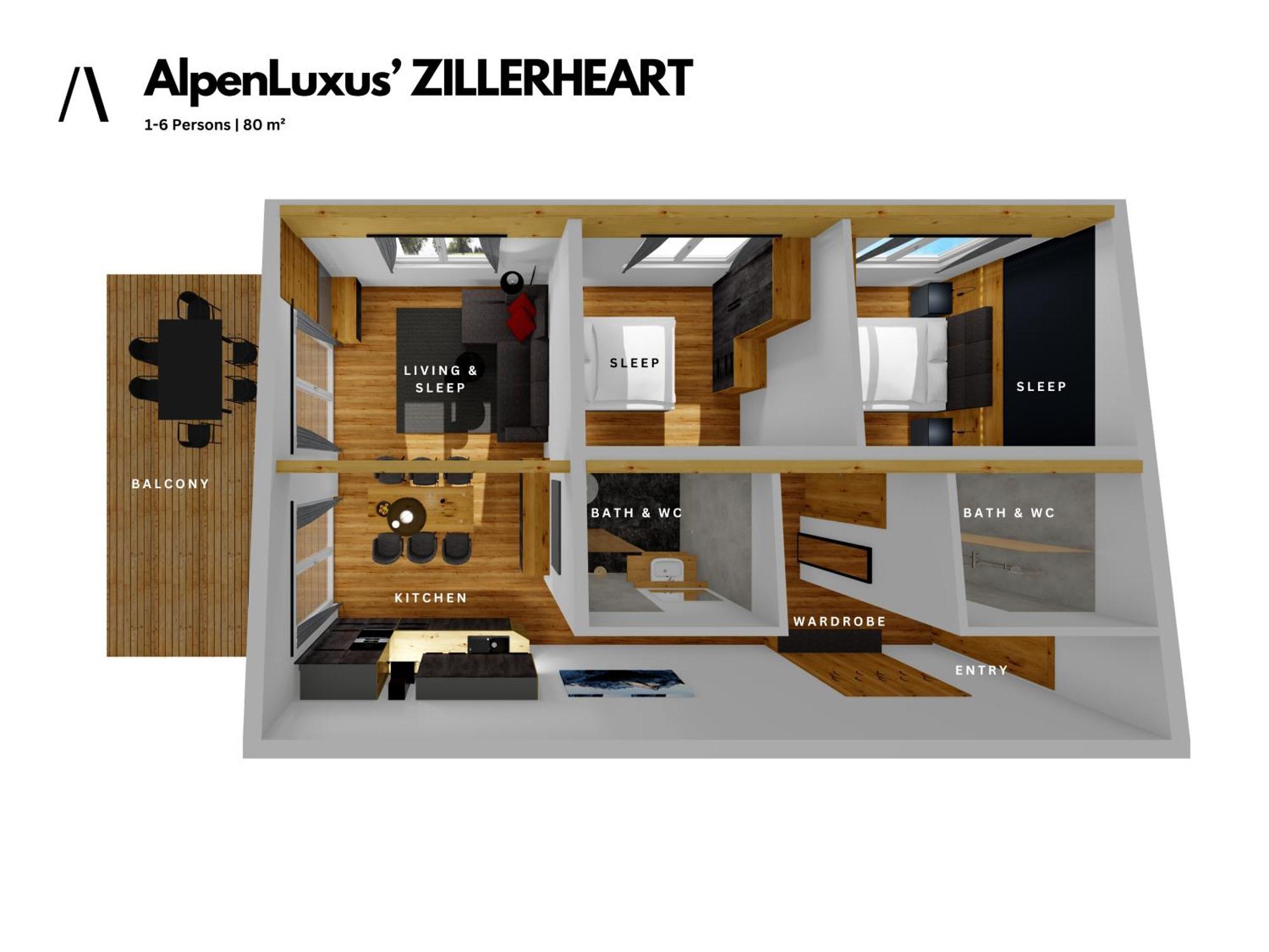 Zillerheart - Balcony Und Car Park By Alpenluxus Appartements Fügen Buitenkant foto